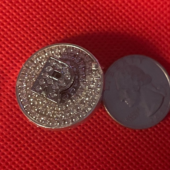 Lapel Pin Iced-Out Initial (“R”) - Picture 4 of 4